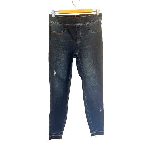 SPANX Women's Distressed Ankle Skinny Jeans Medium Wash Shapewear sz. M - Picture 5 of 13